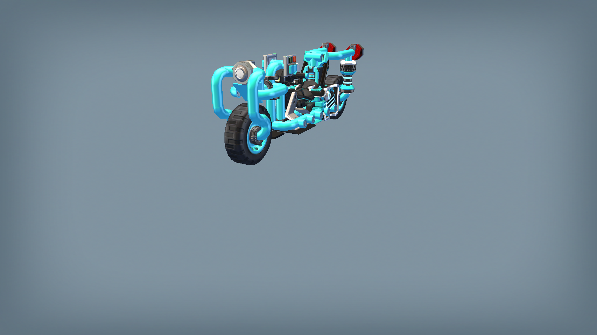 Working motorcycle for low phyics (SM-MC-3b)(L-LP-Bike-1) blue