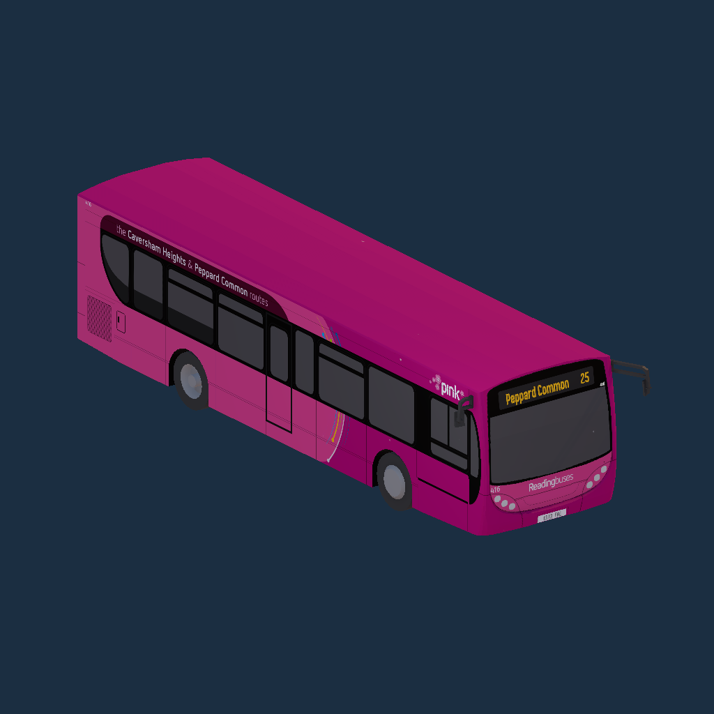 Reading Buses 416 YR13 PNL Pink Routes Livery