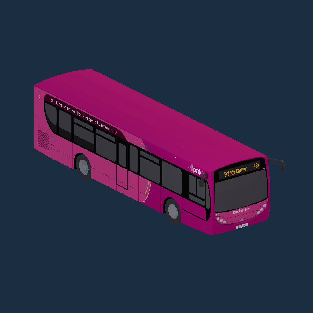 Reading Buses 417 YR13 PNU Pink Routes Livery