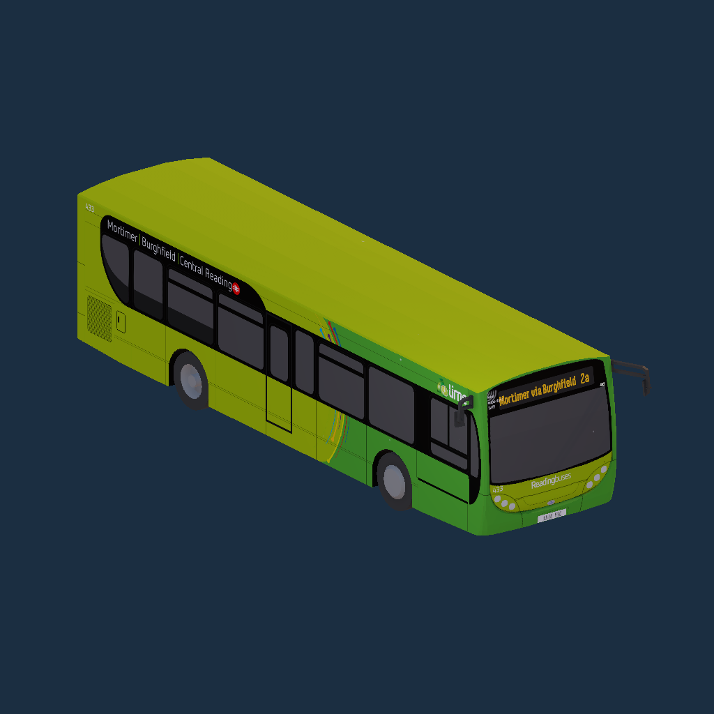 Reading Buses 433 YN14 MYC Lime Routes Livery