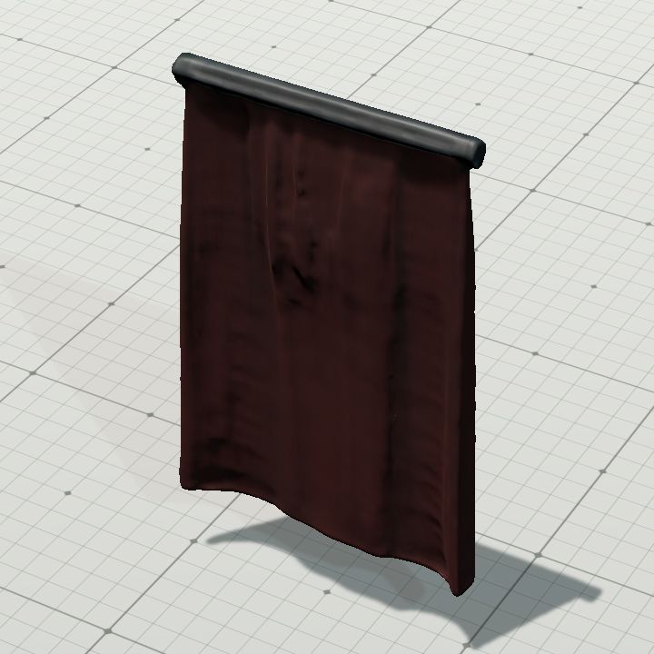 Passable Red Curtain Doorway