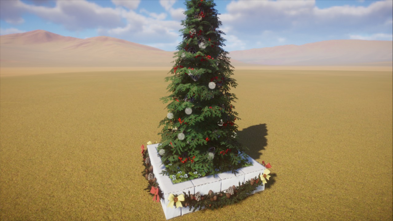 Snowy Festive Tree Planter