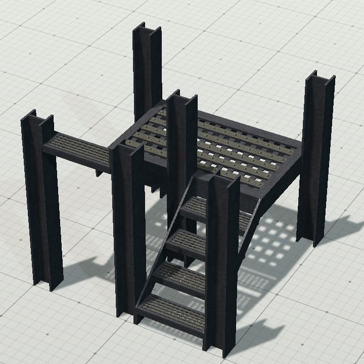 Steel stairs