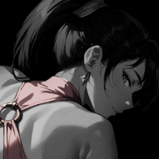 ass girl dark background / colored 4K