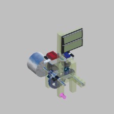 low rpm 1cyl geared with high rpm 2cyl