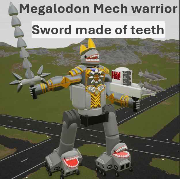 Megalodon Mech warrior, king of the ocean