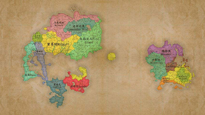 Elden Ring-A map of Elden Ring has a larger area of Shadow of the Erdtree than the previous one