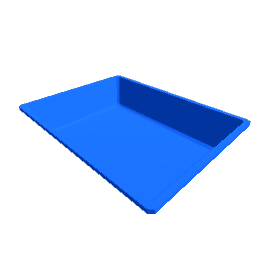 stackable litter box blue