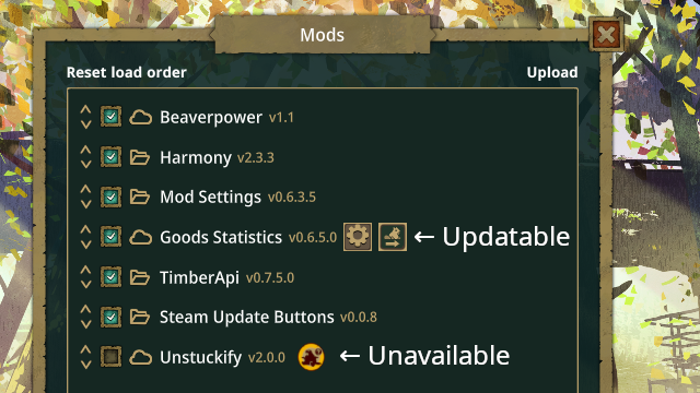 Steam Update Buttons