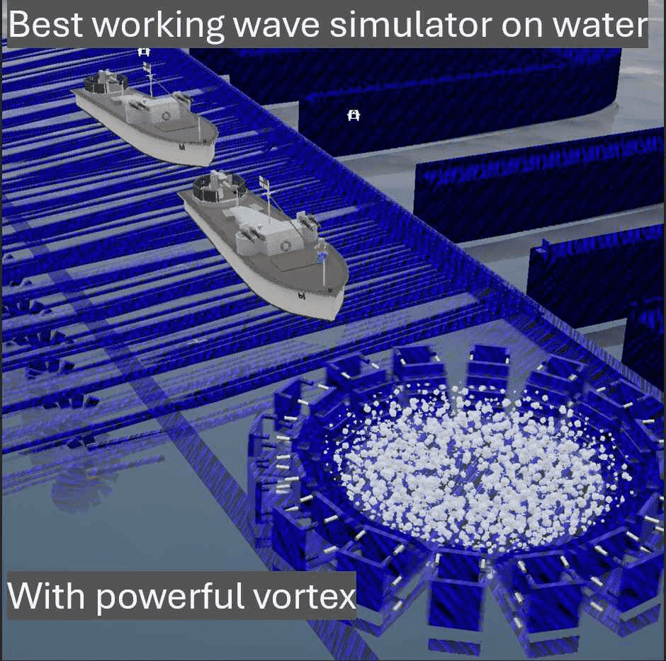 Best wave simulator on water with powerful vortex destroyer 2.0