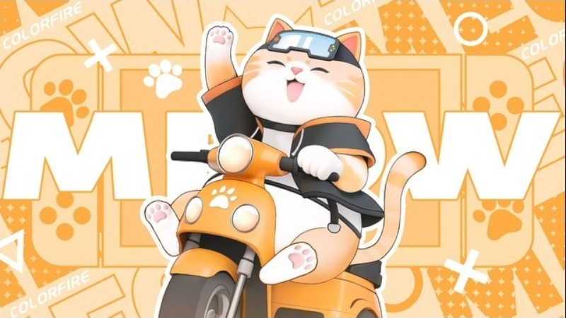 colorfire meow cat