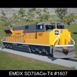 EMD T4-SD70ACE EMDX 1 #1607
