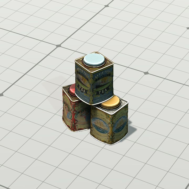 retro tea boxes