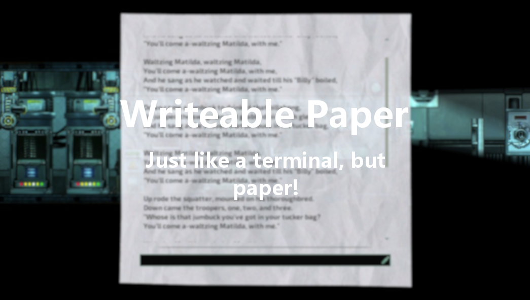 Writeable Paper – Barotrauma Mod