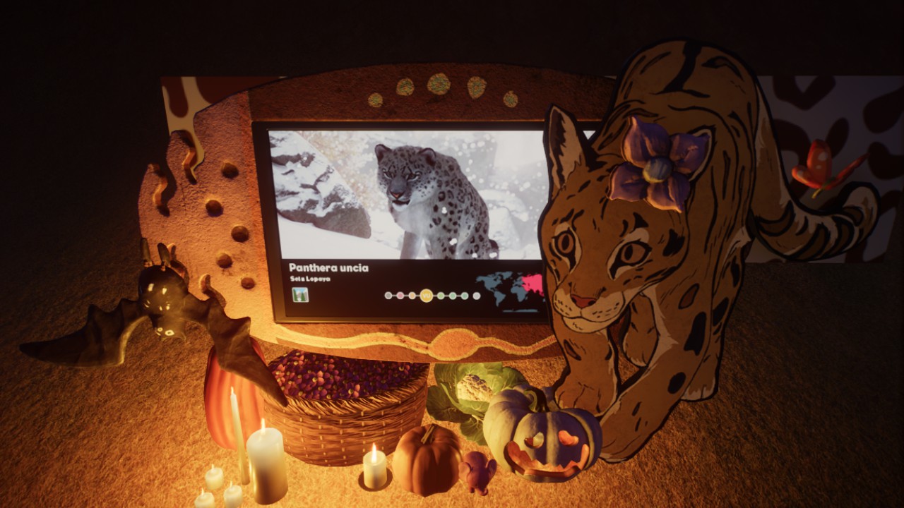 Southern Hemisphere Halloween Habitat Sign -Leopard Edition