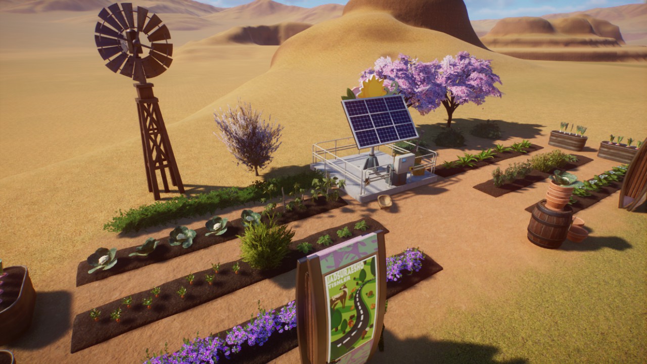 Solar Education + Spring Planting Scene
