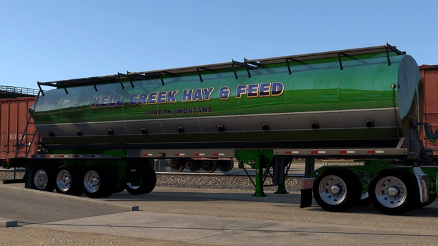 Hell Creek Hay & Feed SCS Bulk Feed Trailer.