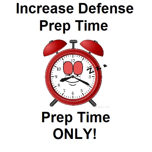 Increase Dynamic Campaign Defense Prep Time Just Prep Time