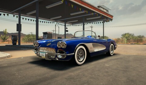 Chevrolet Corvette C1 blue interior