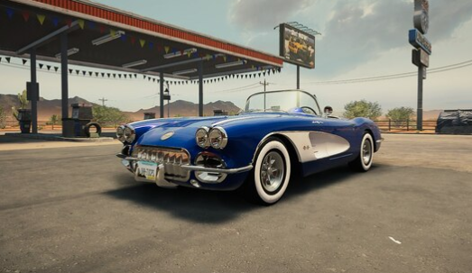 Chevrolet Corvette C1 Fuelie blue interior