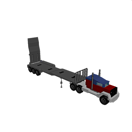 truck with flat bed trailor