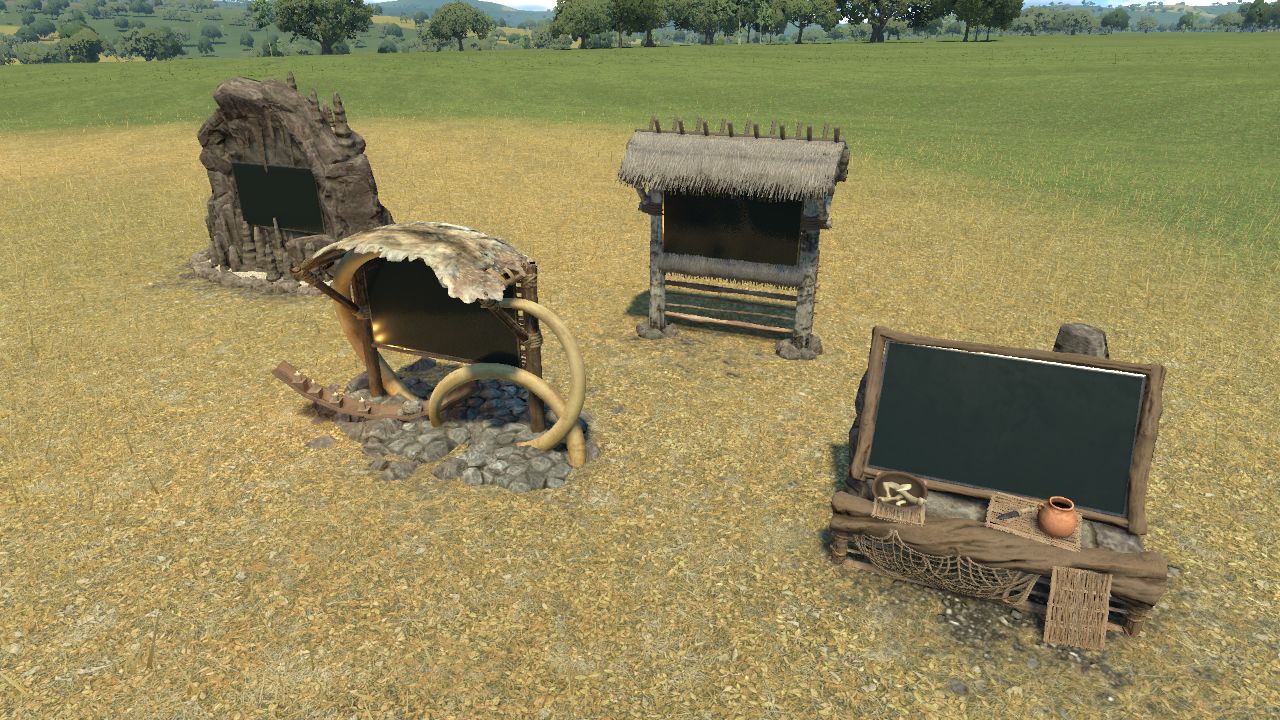 Stone Age Animal Info Signs
