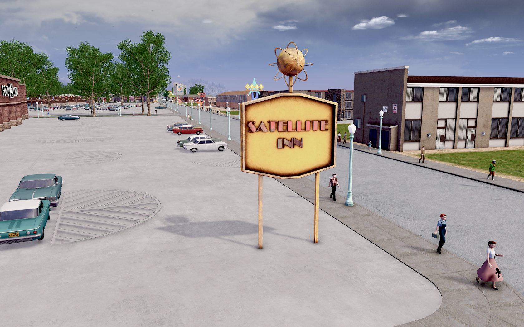 Satellite Inn Sign