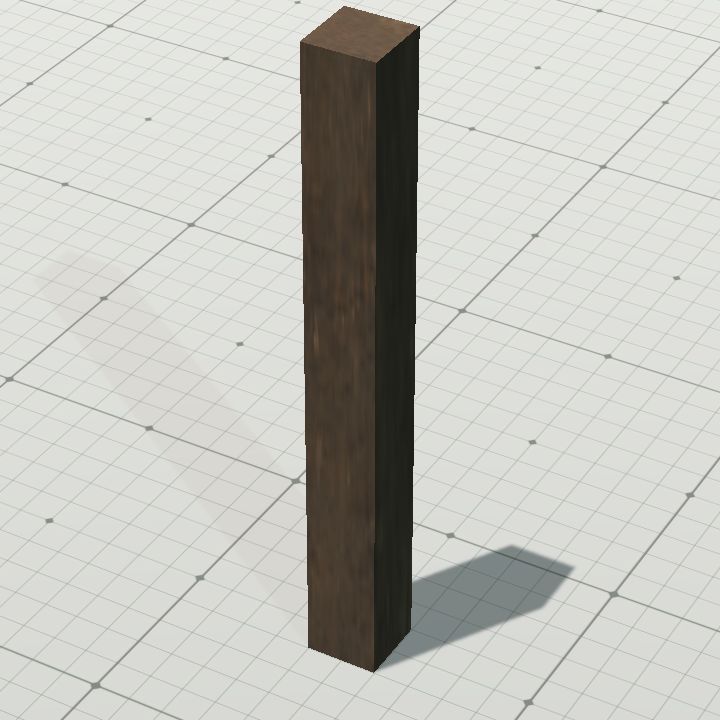 Wooden pillar same as wall