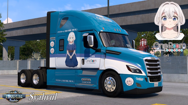 Freightliner Cascadia Towa - One Room, Hiatari Futsuu, Tenshi-tsuki. Skin