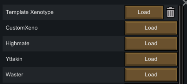 Default Xenotypes Template mod preview for RimWorld