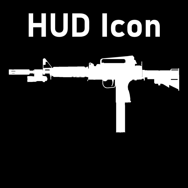 Cursed MAC-10 & AR-15 Hybrid HUD Icon (SMG)