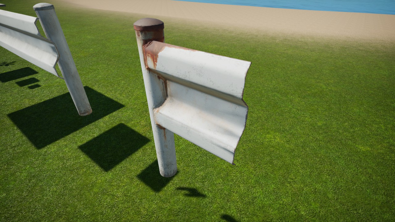 Clutterz - Metal Guard Rail End Short V1