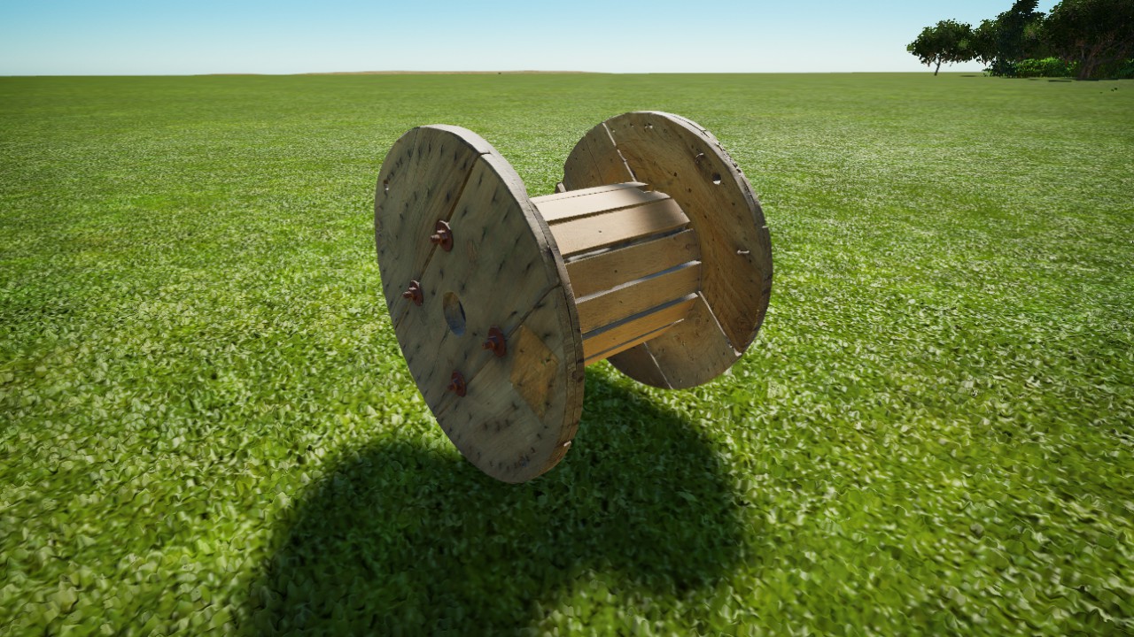 Clutterz - Wooden Cable Reel V1