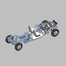 U Engine Piston Powered Car