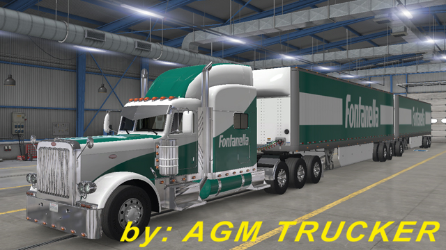 SKIN TRUCK PETERBILT 389 E REBOQUE (FONTANELLA) - CANAL AGM TRUCKER