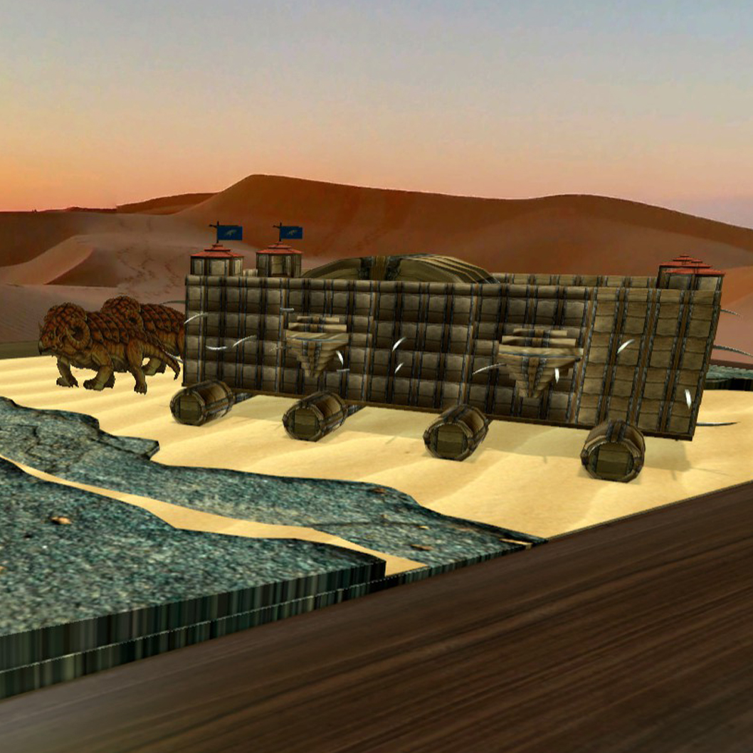 D&D - RPG Gigantic Mekillot Cart Map