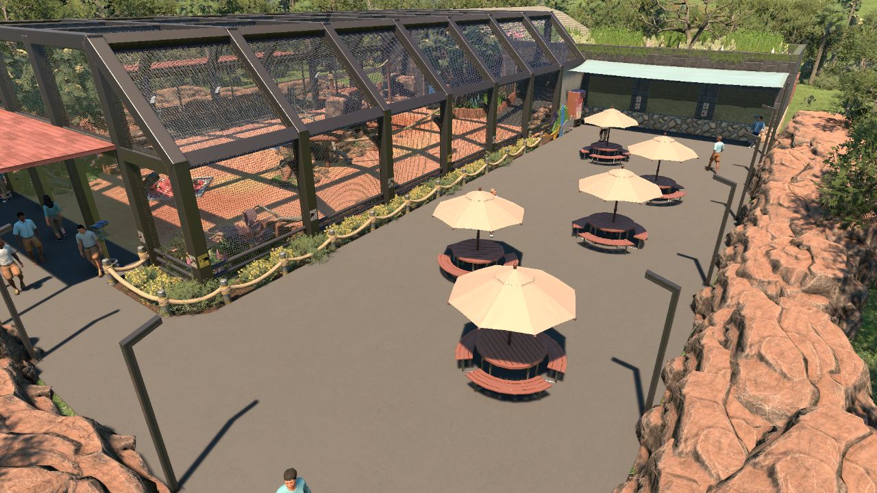 Velociraptor habitat with roof