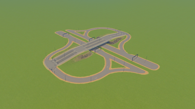 Partial Cloverleaf Interchange