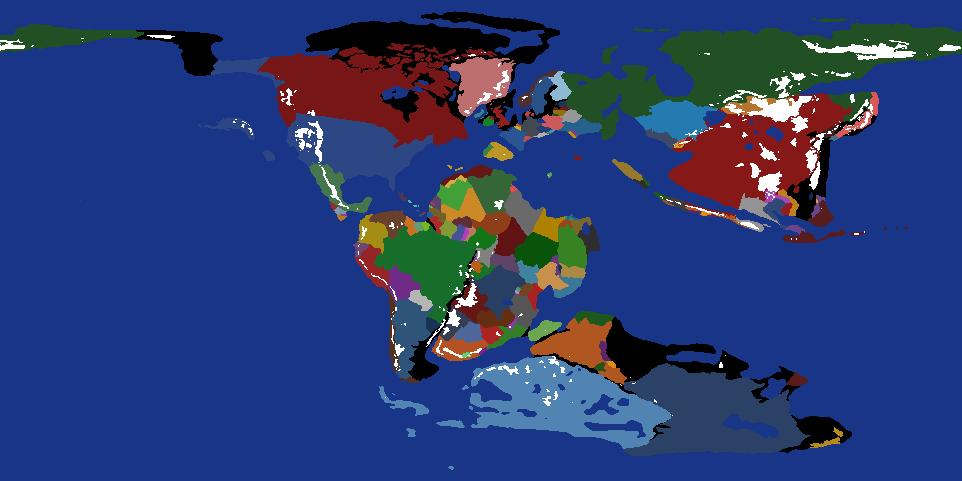 Pangea (Cretaceous) Supposedly with countries