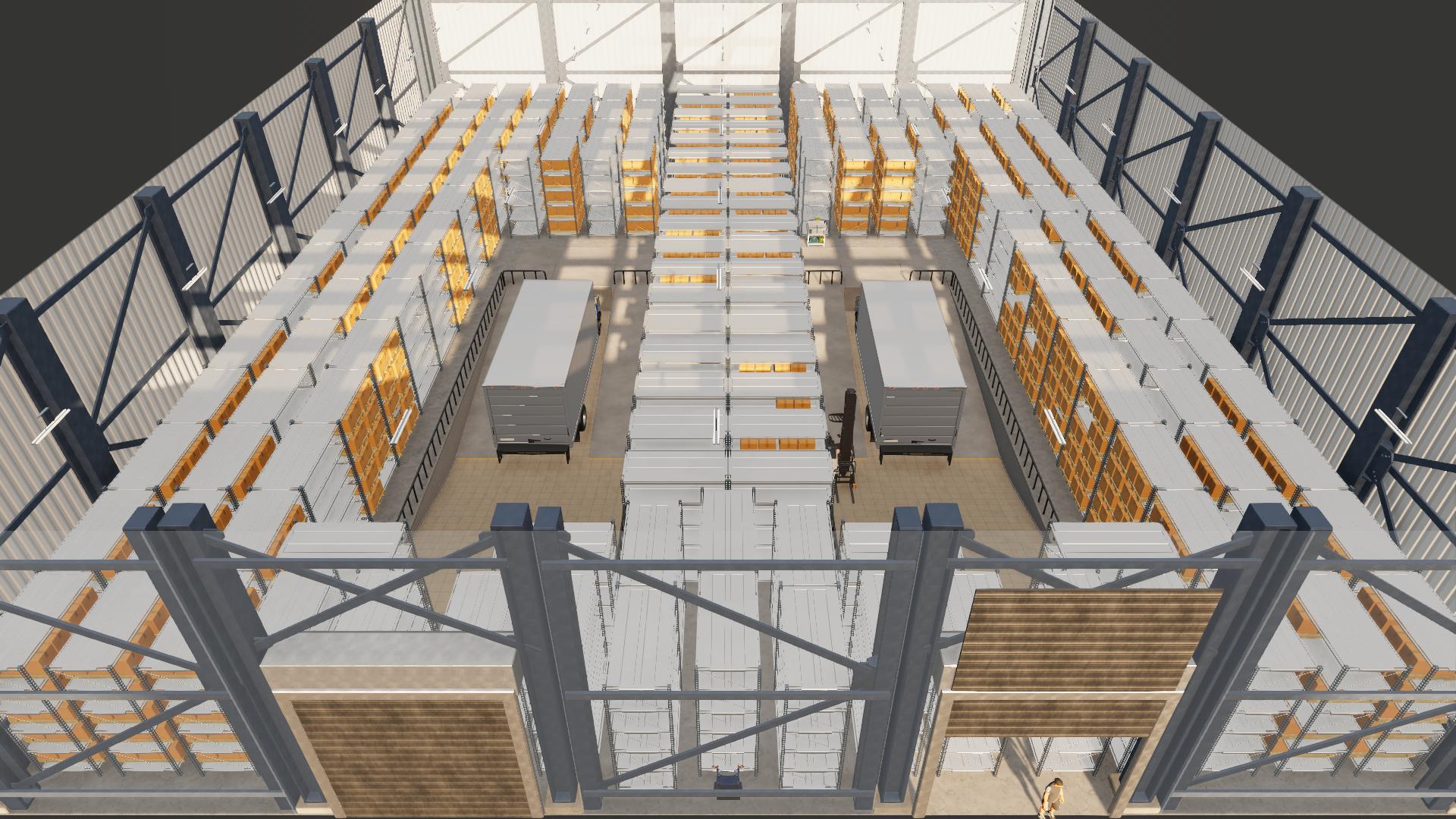 1292m² I1 Lagerhaus 170 Regale