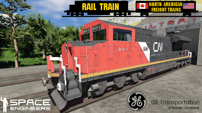 Rail Train CN GE C40-8W