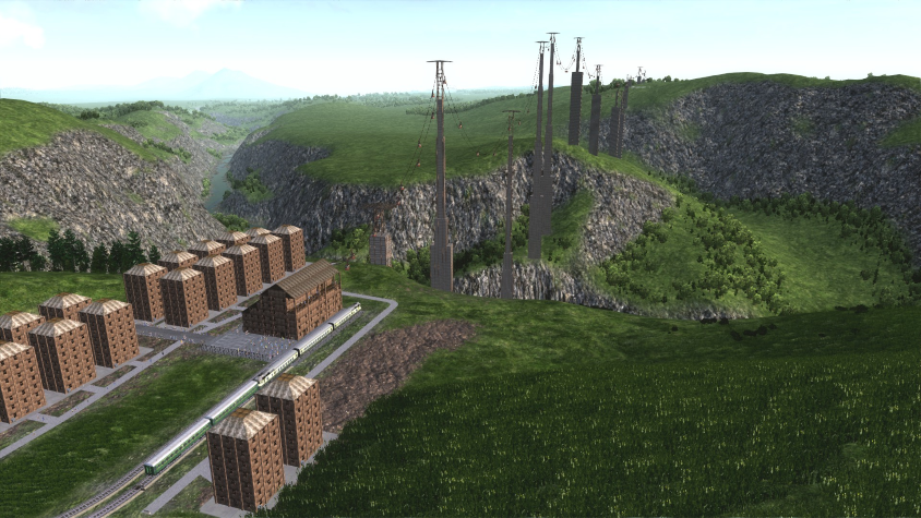 National CableWay Rail Station Extended Poles