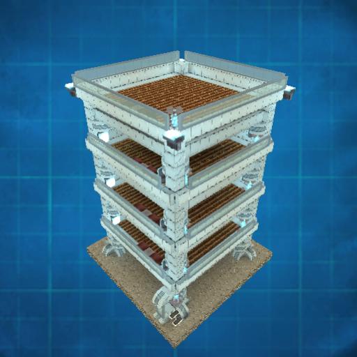 Galactic Mining Co. Stacked Quadragrow Farm Facility
