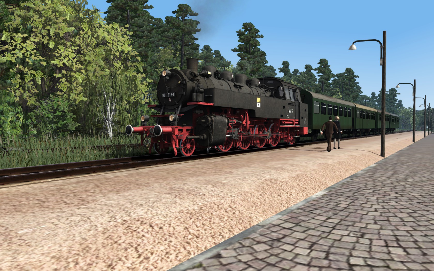 Dampfzug auf der Museumsbahn