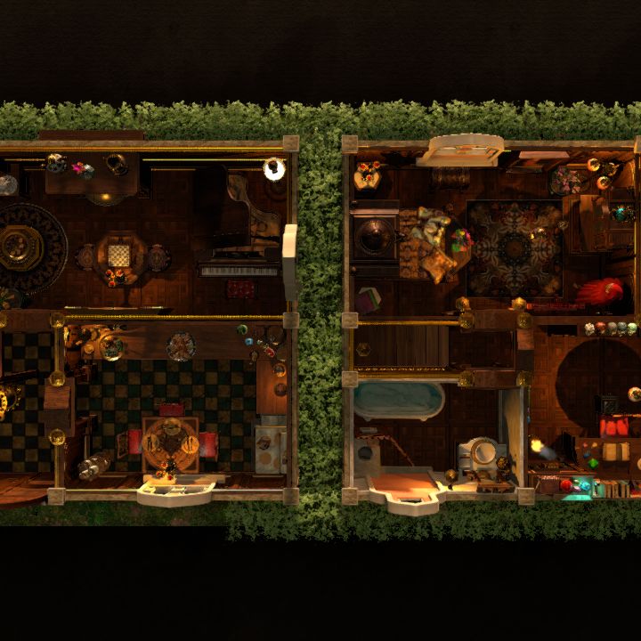 House with magic stuff and a ritual room