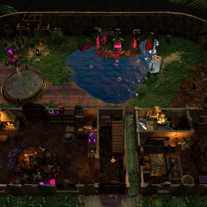 House with garden desert style