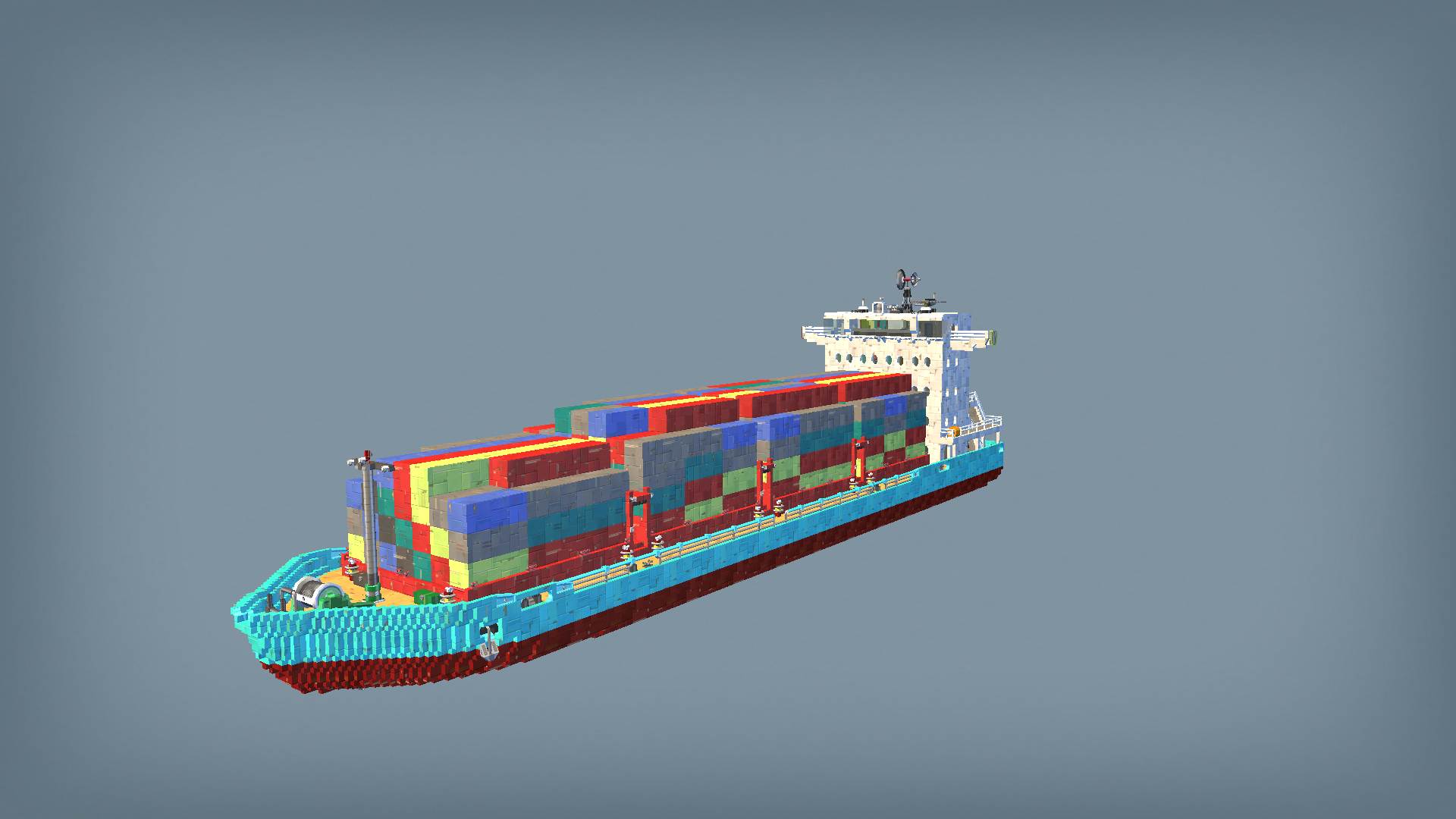 Medium Size Container Ship