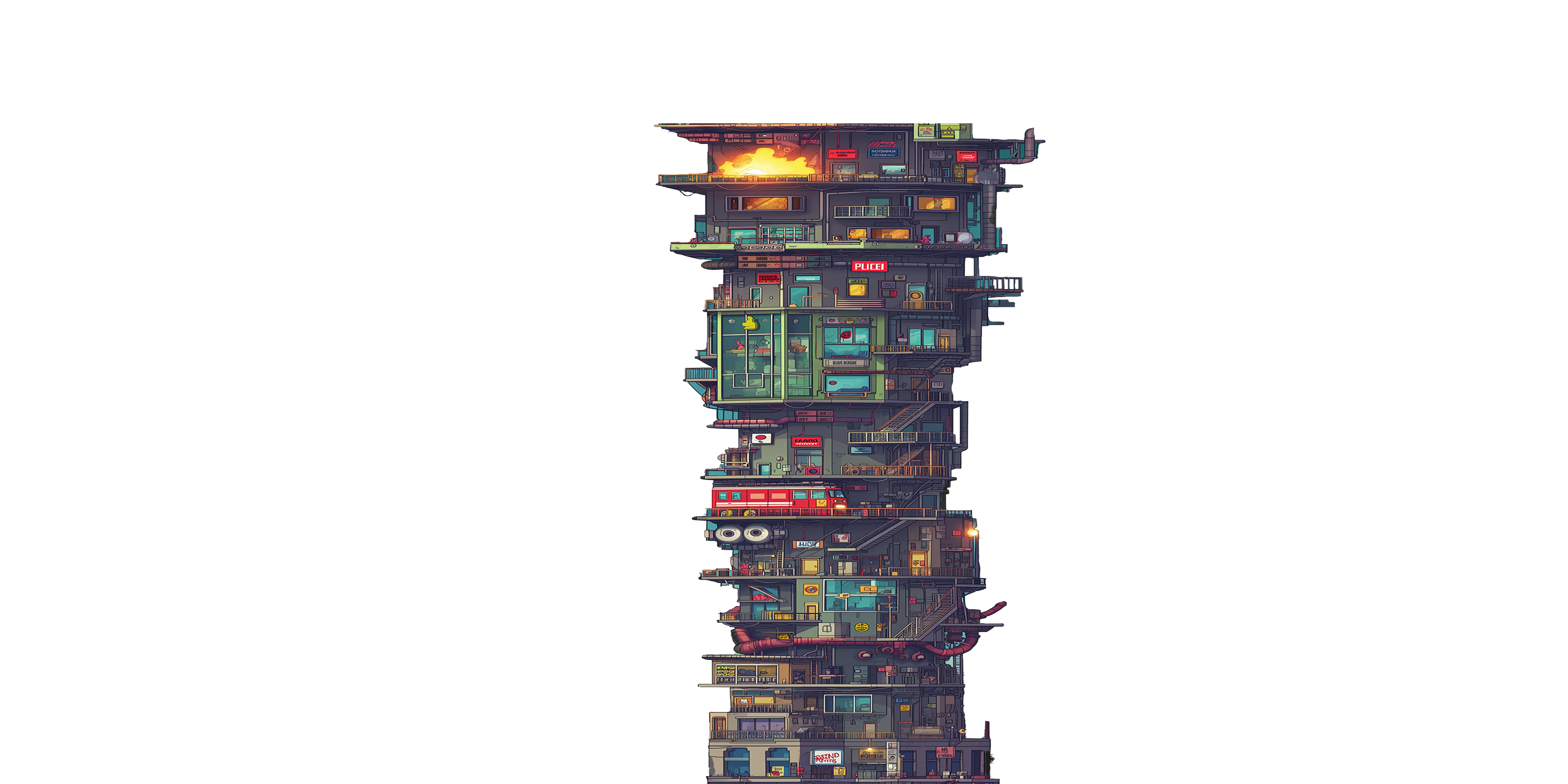 Noisy Skyscraper Bottom Part