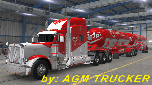 SKIN TRUCK PETERBILT 389 E REBOQUE (CO-OP) - CANAL AGM TRUCKER