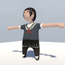 School girl parkour